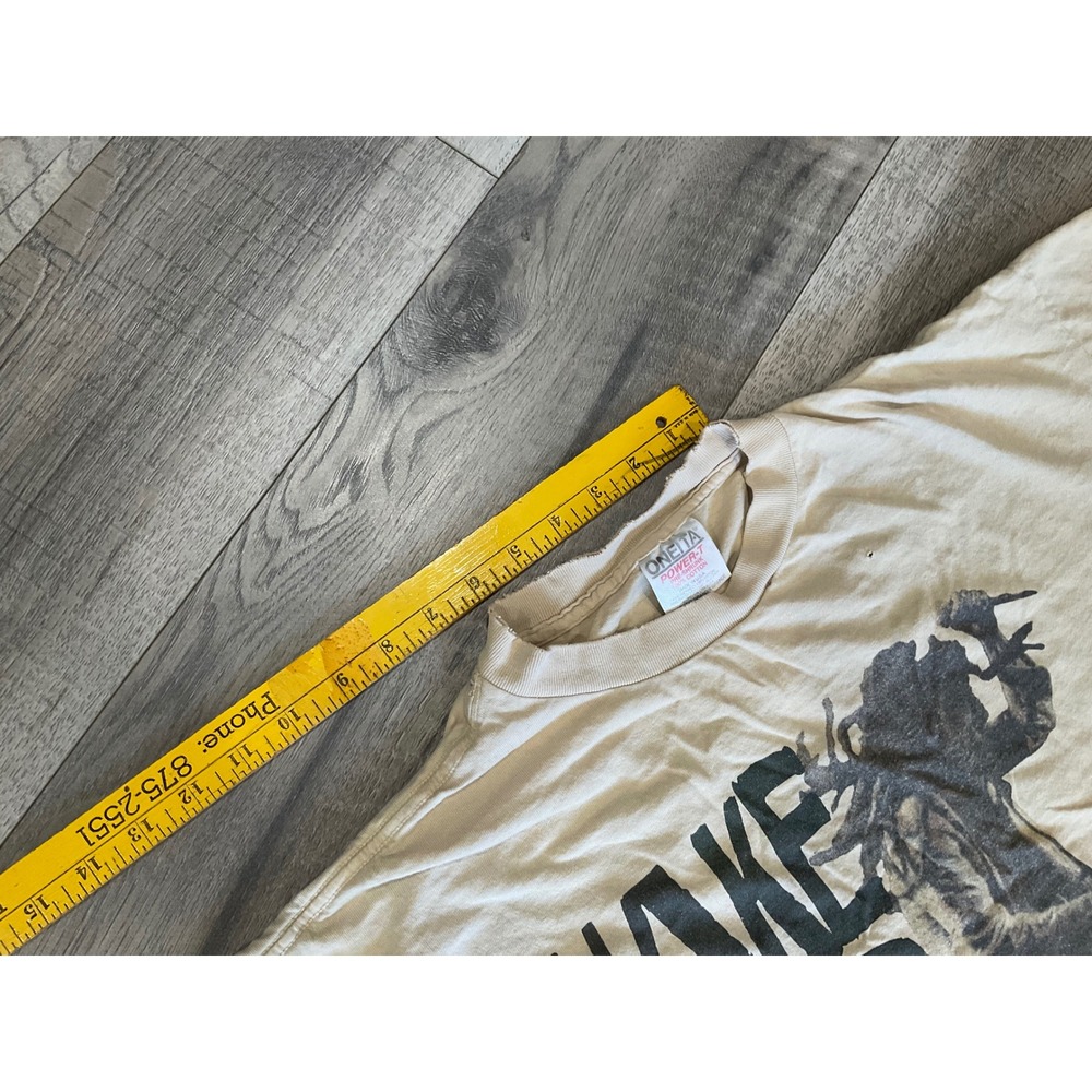 Vintage Bob Marley Wake Up and Live 1995 T-Shirt Oneita Power-T Single Stitch XL - Picture 9 of 14